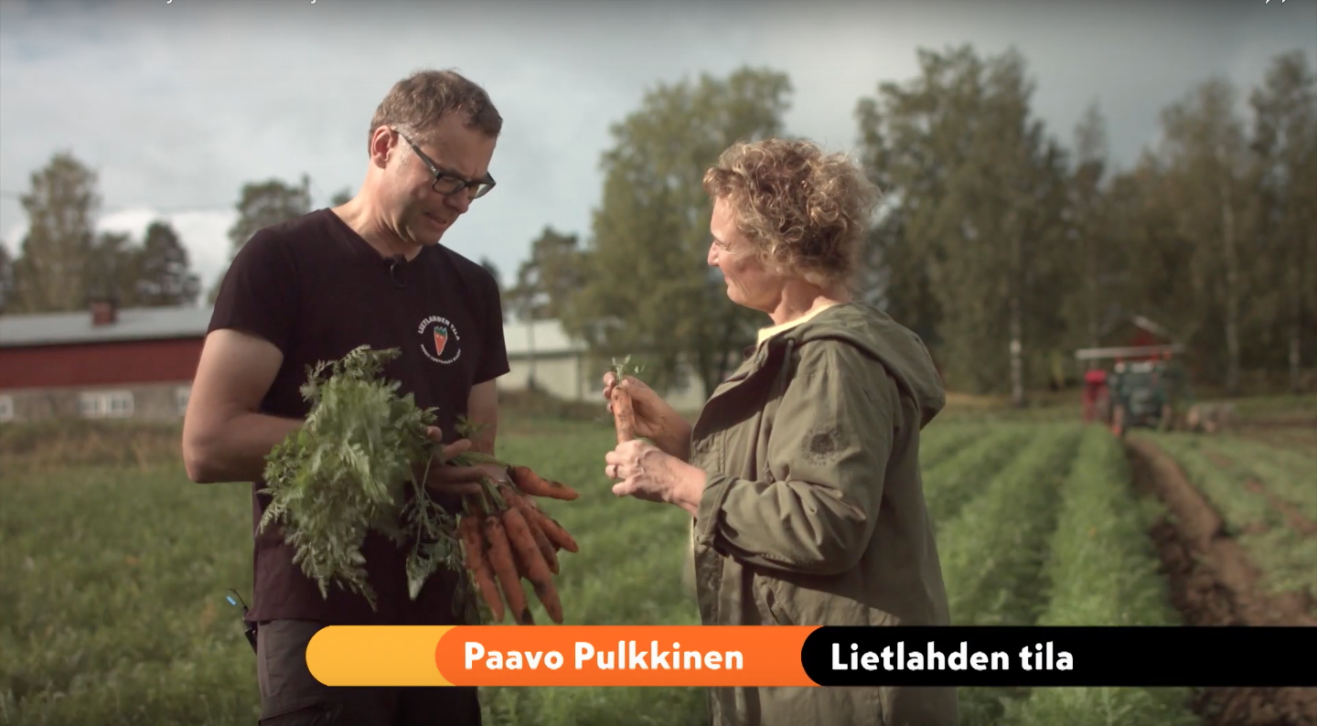 Lietlahden luomuporkkanat K-Ruoka - Mitä tänään syötäisiin? -ohjelmassa -  Lietlahden tila